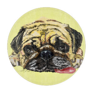 Funny Cutting Board with Pug Dog - Your Colors