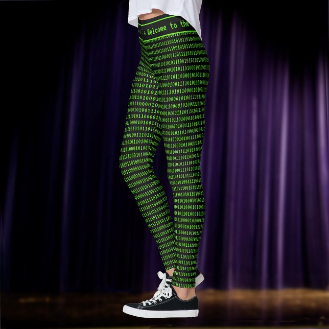 Funny Cyber Code 'AI Generated' or Custom Slogan  Leggings (Creator Uploaded)