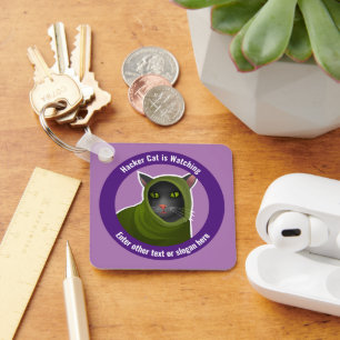 Funny Cyber Fraud Awareness - Hackers are Watching Keychain