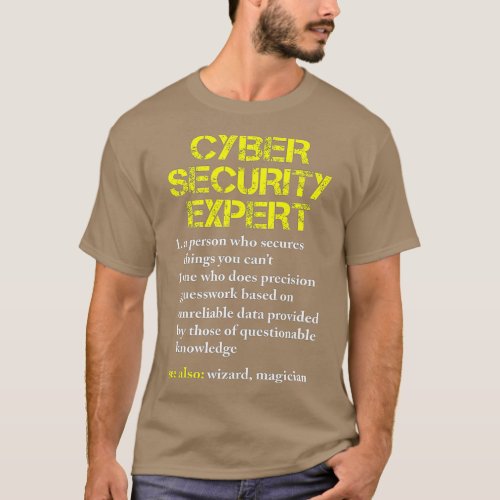 Funny Cybersecurity Definition Expert Computer Eng T_Shirt