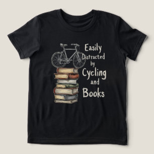 Funny Cycling and Books Lover Quote Tri-Blend Shirt