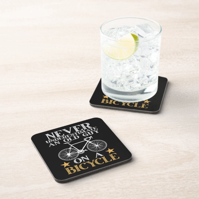 Funny Cycling Biker Humor Beverage Coaster (Right Side)
