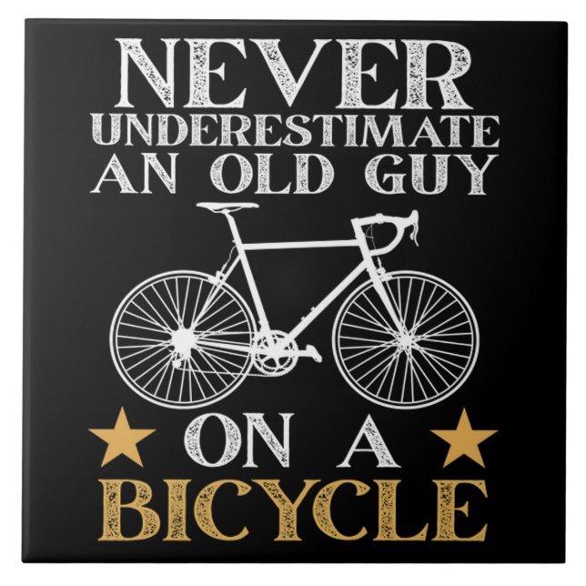 Funny Cycling Biker Humor Ceramic Tile (Front)