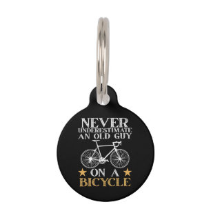 Funny Cycling Biker Humor Pet ID Tag