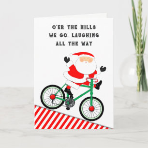 Funny Cycling Biking Holiday Card