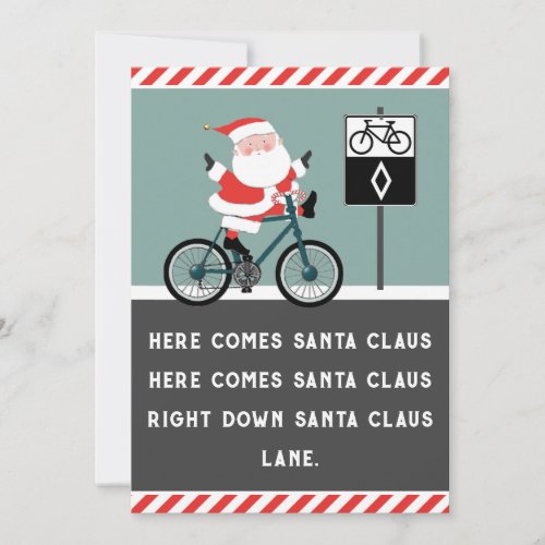 Funny Cycling Christmas Holiday Card