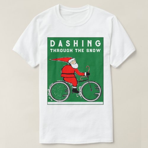 Funny Cycling Cyclist Christmas T_Shirt