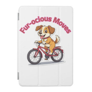 **Funny Cycling Dog – Cute Dog Riding a Bicycle Il iPad Mini Cover