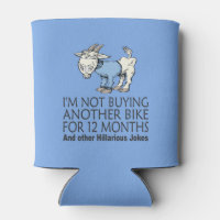 Funny Cycling Joke Not Buying Another Bike Goat Stainless Steel Water Bottle, Zazzle