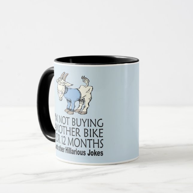 Funny Cycling Joke Not Buying Another Bike Goat Stainless Steel Water Bottle, Zazzle