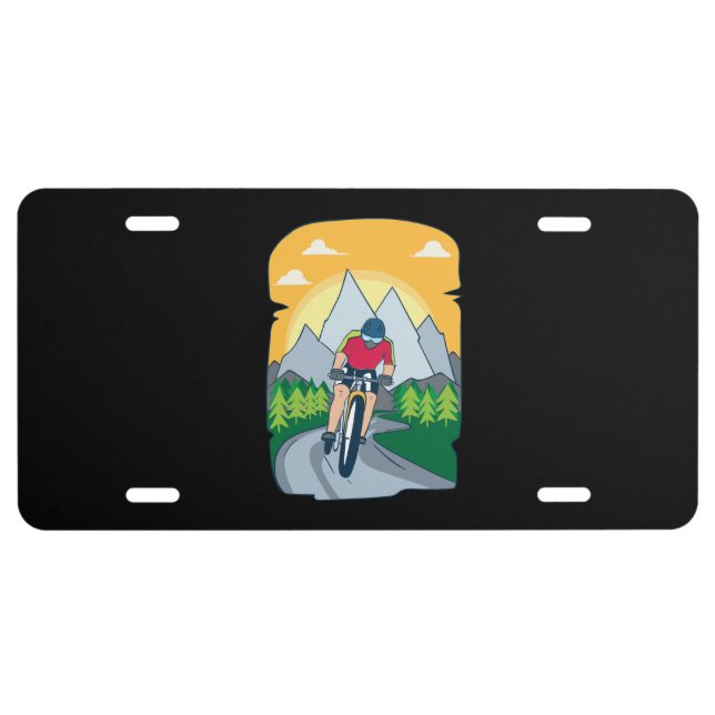 Funny Cycling License Plate (Front)