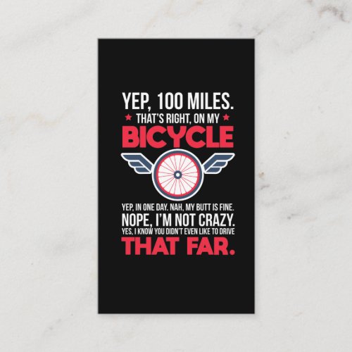 Funny Cycling Quote Biking Addicted Business Card