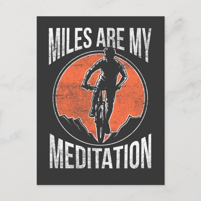 Funny Cycling Quote Hobby Mountain Biking Postcard (Front)