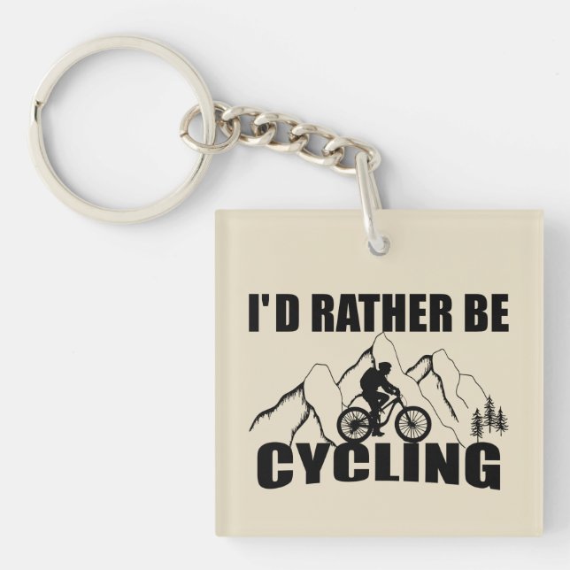 Funny cycling quote keychain (Front)