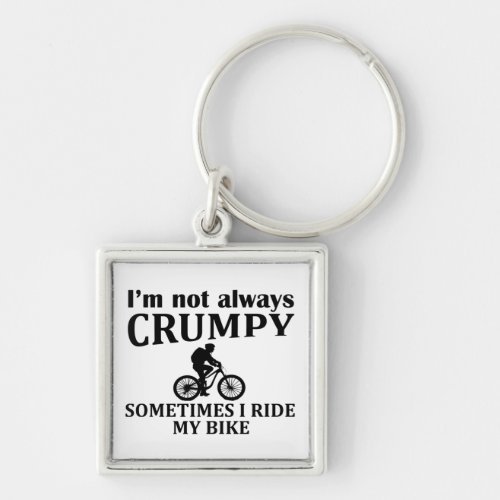 Funny cycling quotes keychain