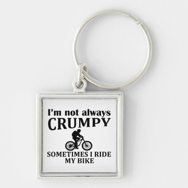 Funny cycling quotes keychain (Front)