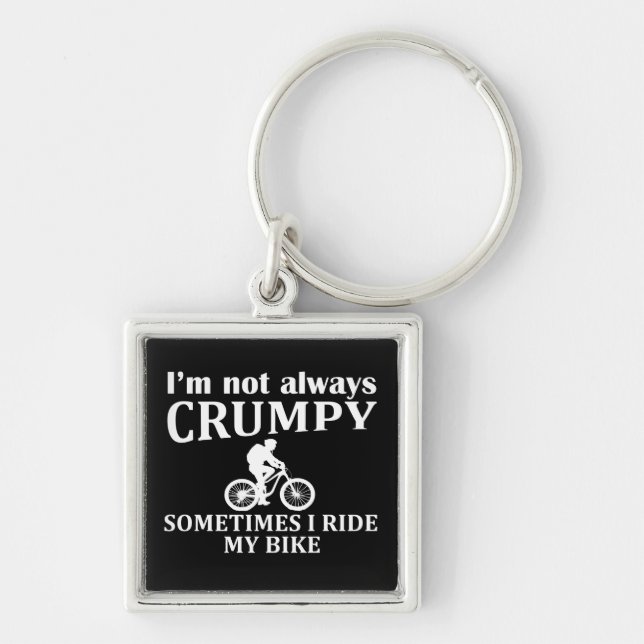 Funny cycling quotes keychain (Front)