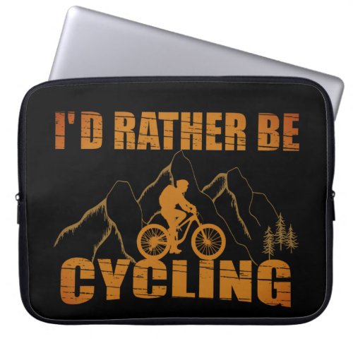 Funny cycling quotes laptop sleeve