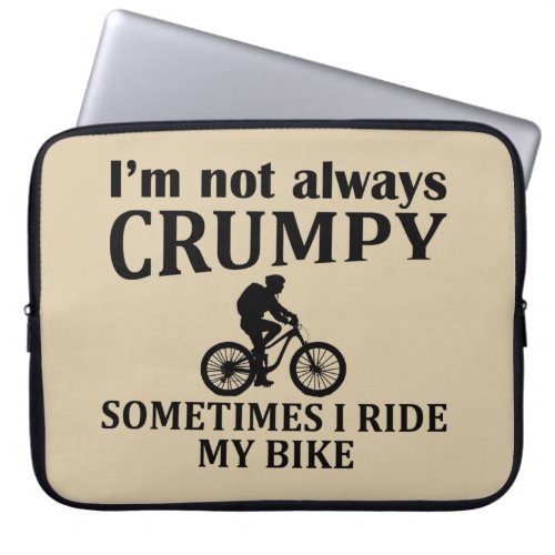 Funny cycling quotes laptop sleeve