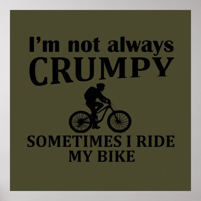 Funny cycling quotes poster (Front)