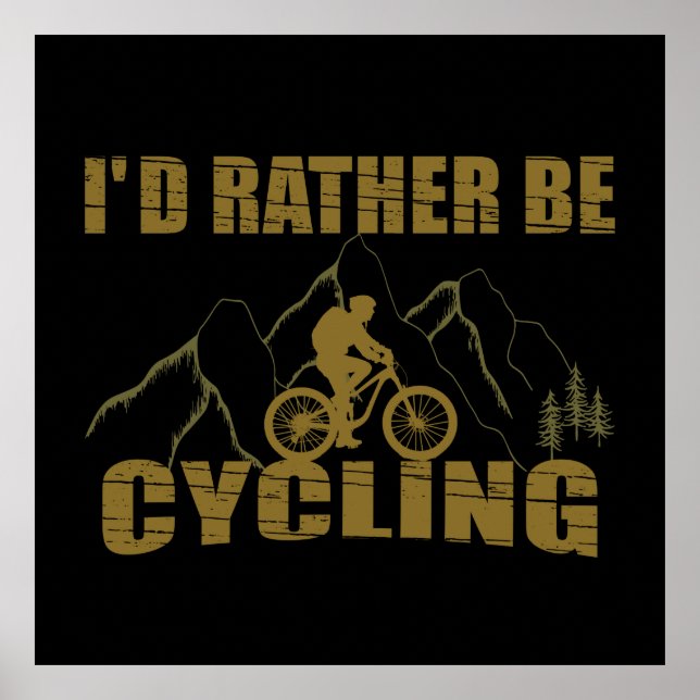 Funny cycling quotes poster (Front)