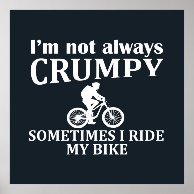 Funny cycling quotes poster (Front)