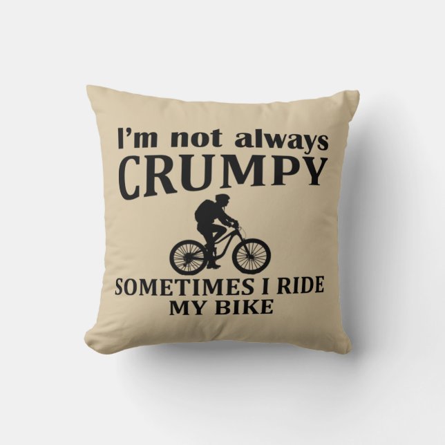 Funny cycling quotes throw pillow (Front)