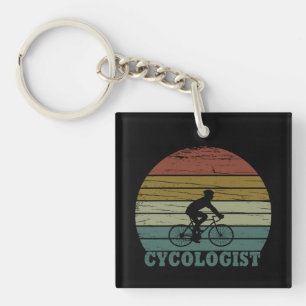 Funny Cycling Retirement - Vintage Cycologist Keychain