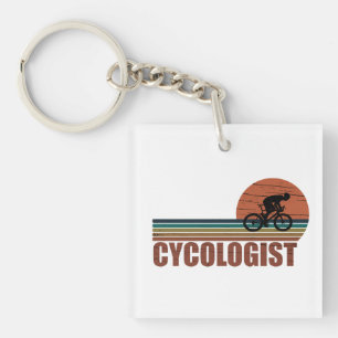Funny Cycling Retirement - Vintage Cycologist Keychain