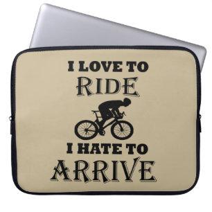 Funny cycling saying laptop sleeve