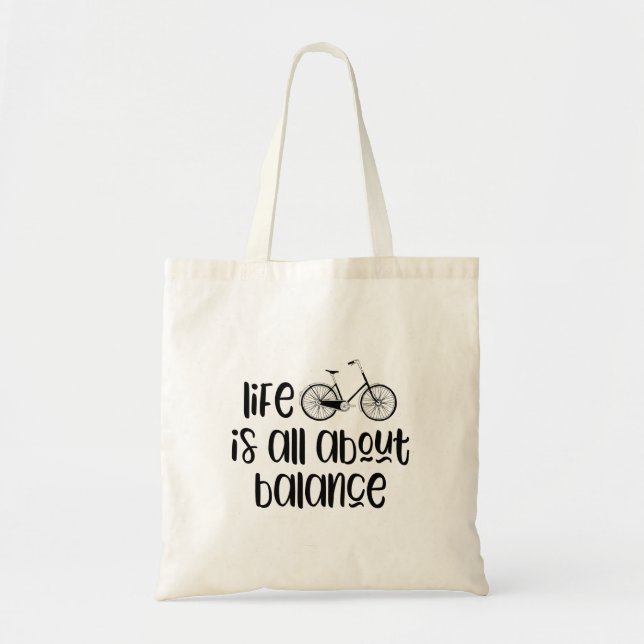 Funny Cycling Slogan Tote Bag (Front)