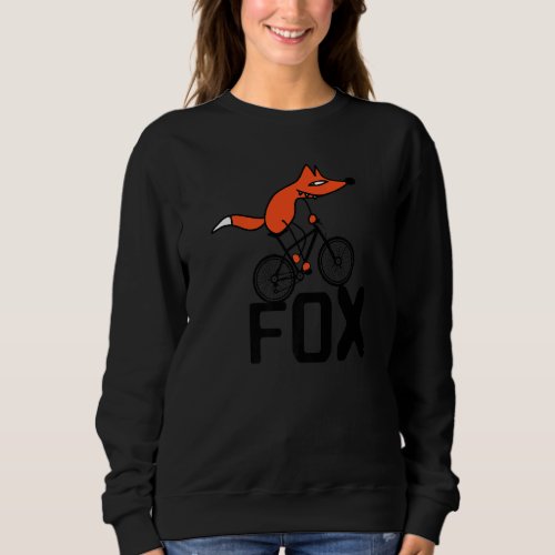 Funny Cycling Tees Fox On Bicycle  Animal Lovers
