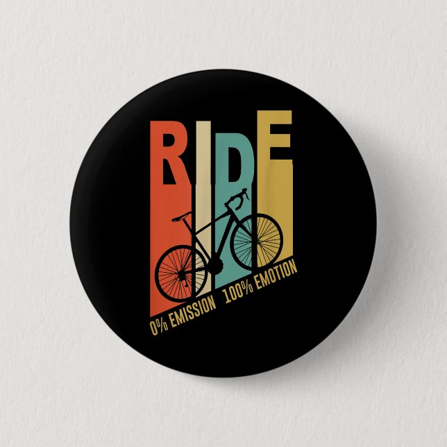 Funny Cyclist Bicycle Gift Environmental Protectio Button (Front)