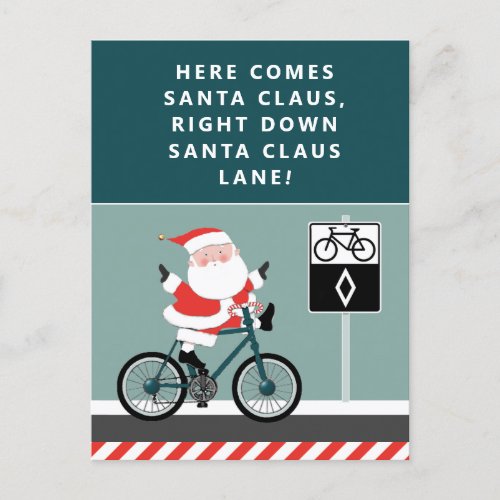 Funny Cyclist Biking Christmas Card