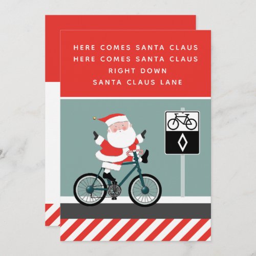 Funny Cyclist Biking Holiday Card