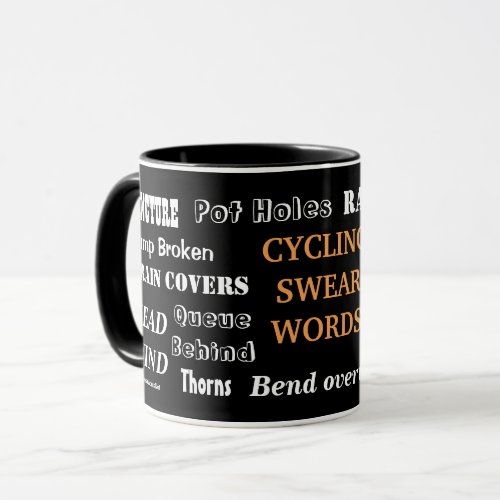 Funny Cyclist Mug Gift Cycling Swear Words Joke
