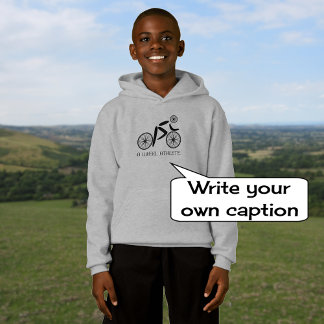 Funny cyclist wheel athlete custom text hoodie