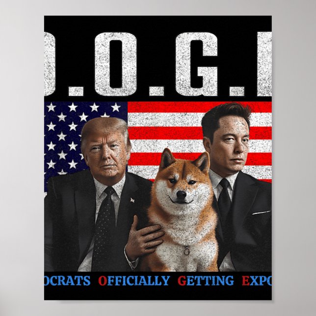 Funny D.o.g.e Doge Democrats Officially Getting Ex Poster (Front)