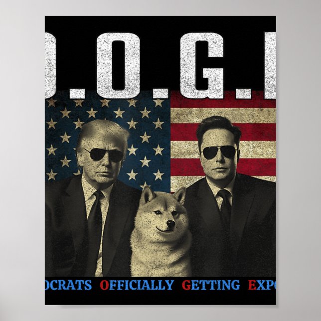 Funny D.o.g.e Doge Democrats Officially Getting Ex Poster (Front)