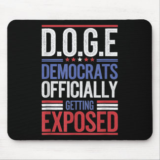Funny D.o.g.e Doge Government Efficiency Usa Flag  Mouse Pad