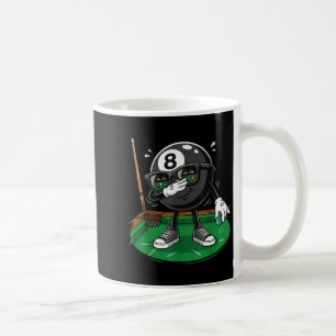 Funny dabbing 8 ball pool player billiards team  coffee mug