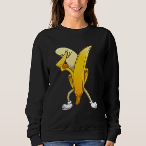 Funny Dabbing Banana For Kids Boys Girls Cool Danc Sweatshirt