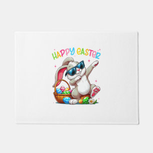 Funny Dabbing Bunny Easter Happy Easter for Boys G Doormat