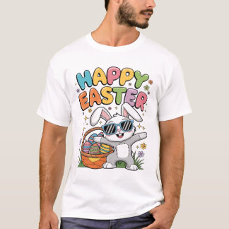 Funny Dabbing Bunny Easter Happy Easter T-Shirt