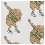funny dabbing burger fabric