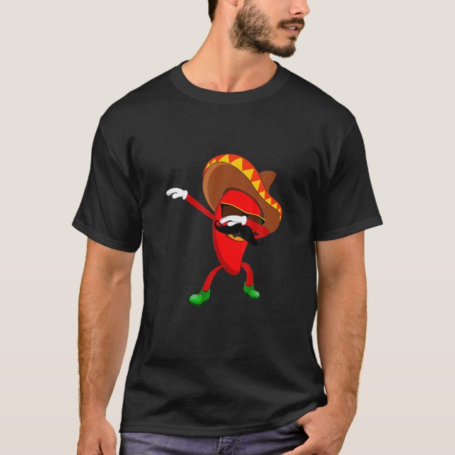 Funny Dabbing Chili Mexican Pepper Dab Gift Cute M T-Shirt (Front)