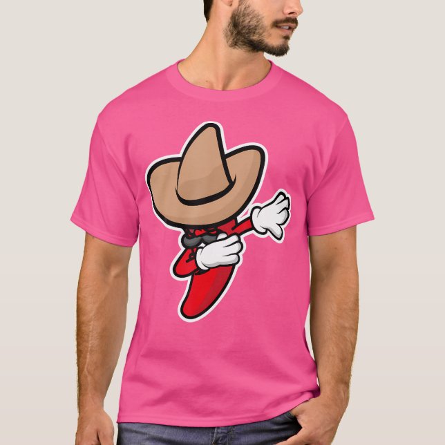 Funny Dabbing Chili Pepper T Shirt Cinco De Mayo G (Front)