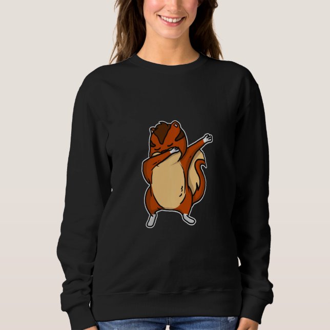Funny Dabbing Chipmunk Dab Dance Cool Squirrel Sweatshirt (Front)