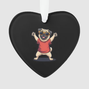 Funny Dabbing Dab Pug Dog Pets Dance Animal Puppy Ornament
