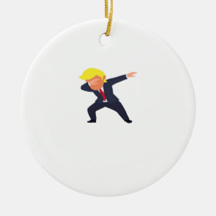 Funny Dabbing Design Classic Ceramic Ornament